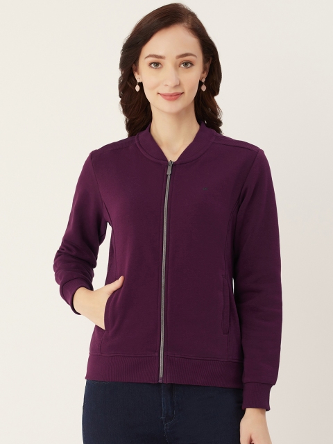 

Monte Carlo Women Purple Solid Sweatshirt
