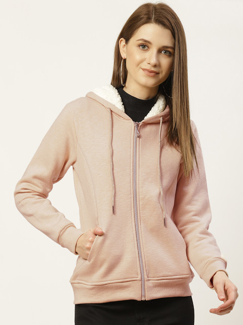 

Monte Carlo Women Pink Solid Hooded Sweatshirt