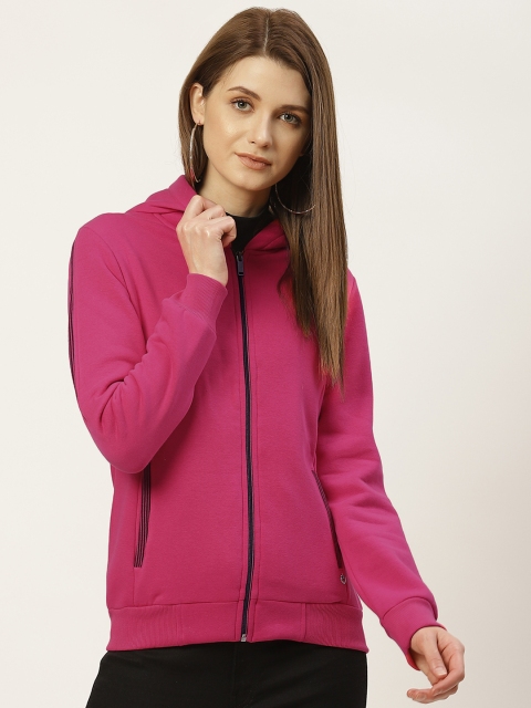 

Monte Carlo Women Pink Solid Hooded Sweatshirt