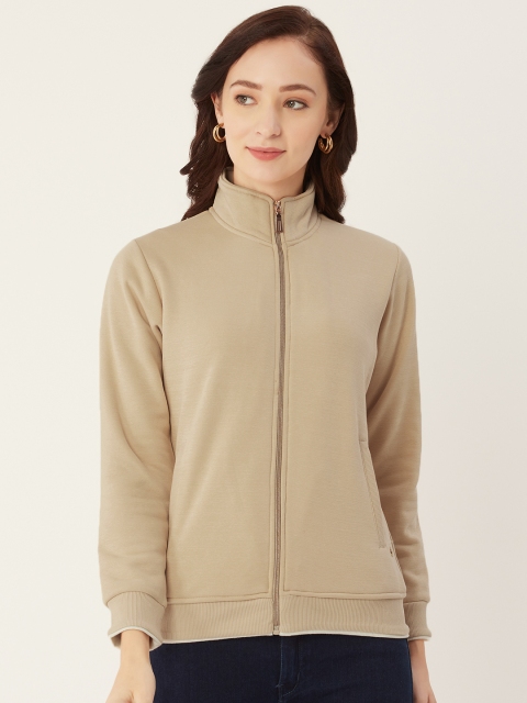 

Monte Carlo Women Beige Solid Sweatshirt
