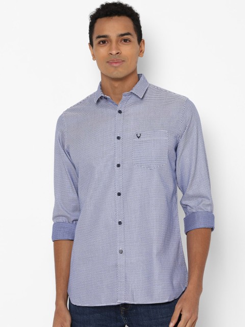 

Allen Solly Men Blue Slim Fit Horizontal Stripes Opaque Striped Casual Shirt
