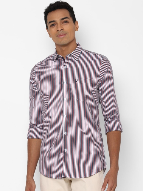 

Allen Solly Men Multicoloured Slim Fit Opaque Striped Casual Shirt, Multi