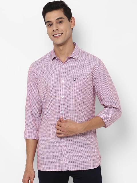 

Allen Solly Men White & Pink Printed Slim Fit Casual Shirt