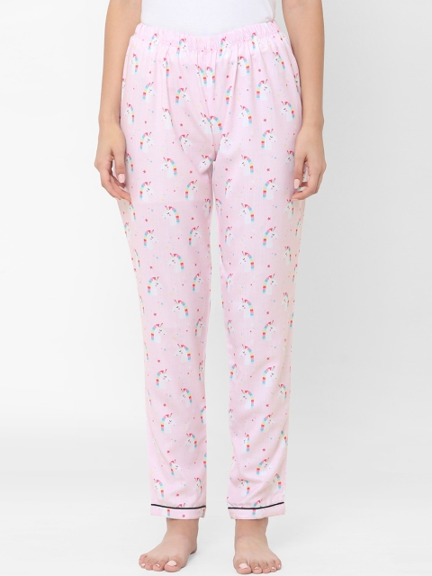 

FashionRack Women Pink Cotton Printed Pyjamas