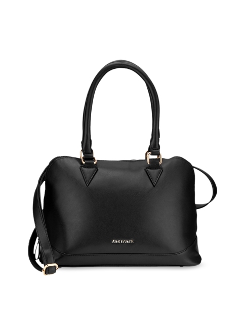

Fastrack Black PU Shopper Shoulder Bag With Detachable Sling Bag