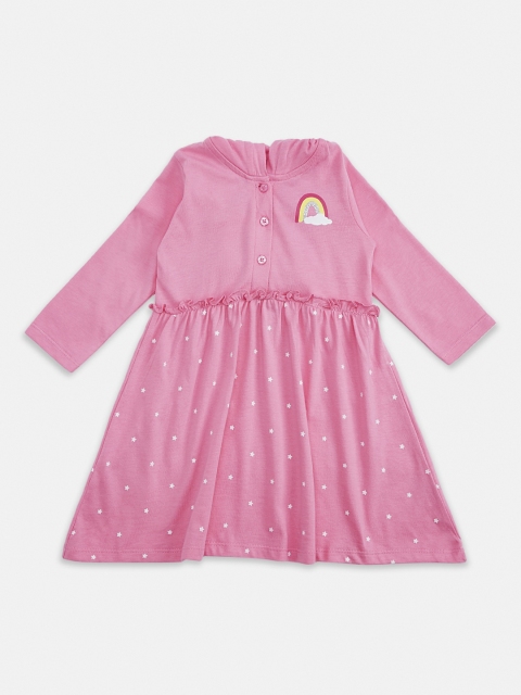 

Pantaloons Baby Girls Pink Printed A-Line Dress