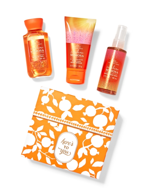 

Bath & Body Works Sunshine Mimosa Mini Gift Box Set, Orange