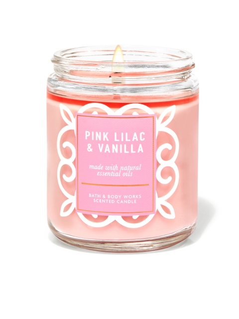 

Bath & Body Works Pink Lilac & Vanilla Single Wick Candle 198 g