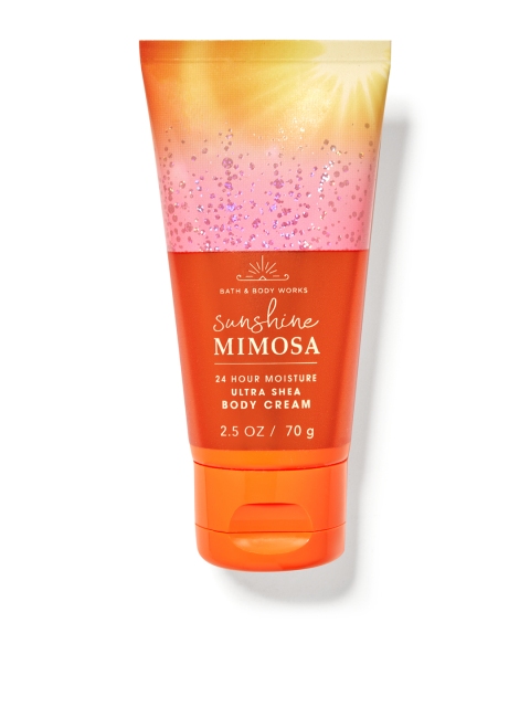 

Bath & Body Works Sunshine Mimosa Travel Size Body Cream 70 g, Orange