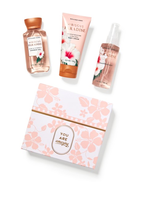 

Bath & Body Works Women Hibiscus Paradise Mini Gift Box Set, Pink