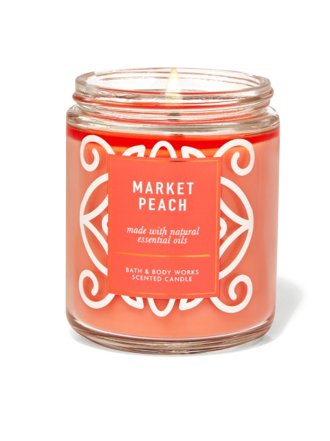 

Bath & Body Works Market Peach Single Wick Candle 198 g, Orange
