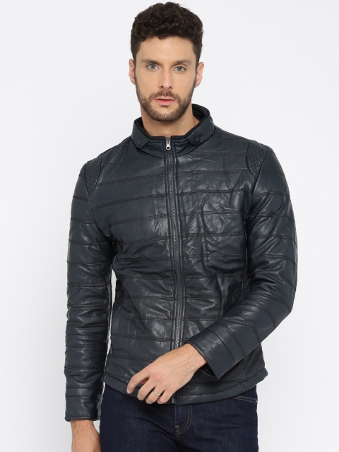 

The Indian Garage Co. Charcoal Grey Quilted Biker Jacket