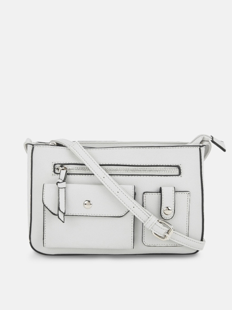 

Forever Glam by Pantaloons Grey Structured Sling Bag