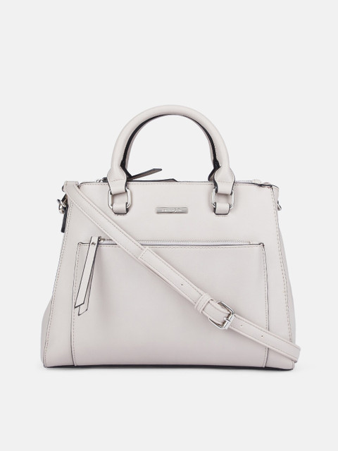 

Forever Glam by Pantaloons Grey PU Oversized Bowling Handheld Bag