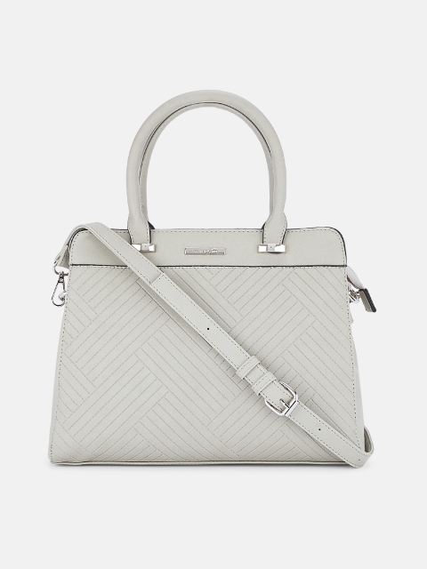 

Forever Glam by Pantaloons Grey Geometric Textured Oversized Swagger Handheld Bag with Quilted