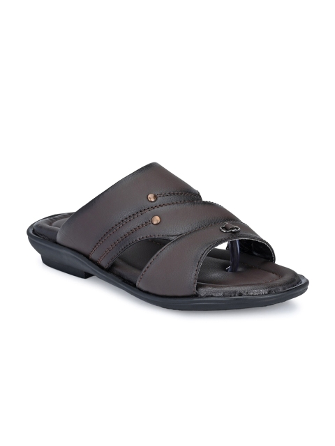 

Azzaro Black Men Coffee Brown Comfort Sandals