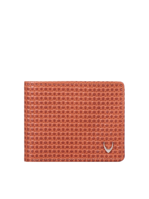 

Hidesign Men Tan Textured Leather Two Fold Wallet