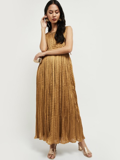 

max Women Gold-Toned Embellished Tie-Ups Maxi Dress