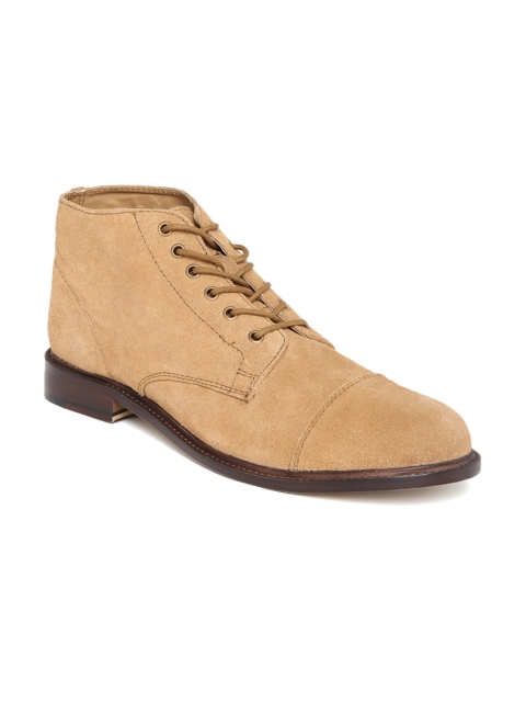 

Carlton London Men Tan Brown Leather Derbys