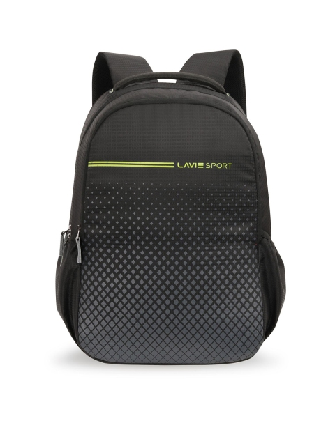 

LAVIE SPORT Unisex Black & Grey Geometric Printed Laptop Backpack