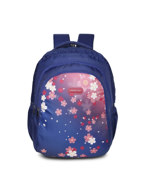 

LAVIE SPORT Unisex Navy Blue & Red Floral Printed Backpack