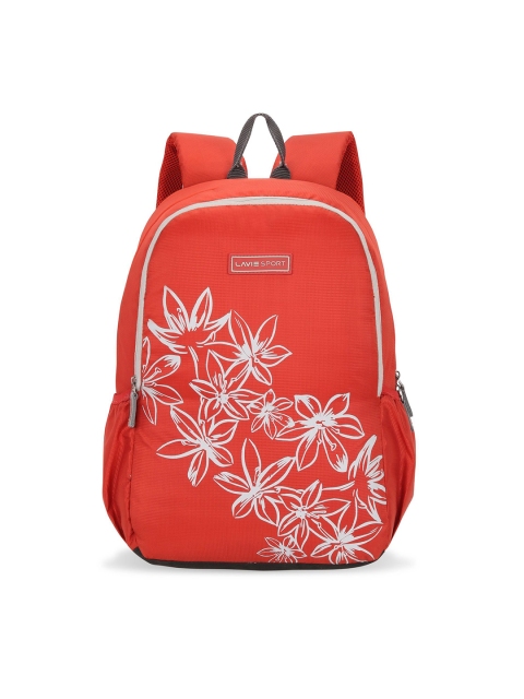 

LAVIE SPORT Unisex Rust & White Daffodil Printed Backpack