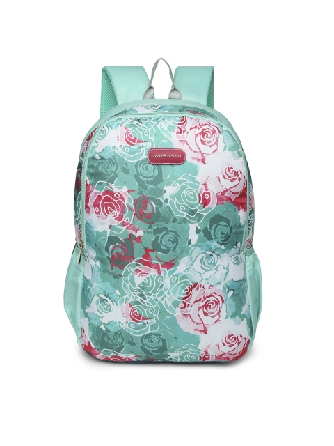 

LAVIE SPORT Unisex Sea Green & Pink Floral Graphic Backpack