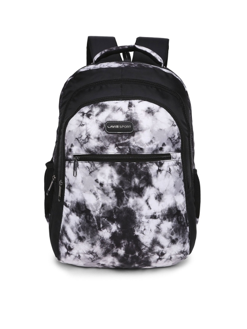 

LAVIE SPORT Unisex Black & White Graphic Backpack