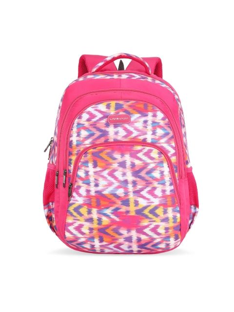 

LAVIE SPORT Unisex Magenta & White Graphic Backpack