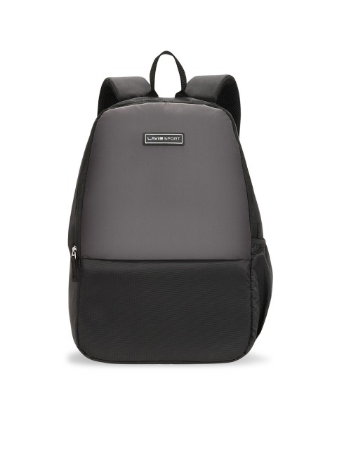 

LAVIE SPORT Unisex Black & Grey Solid Backpack