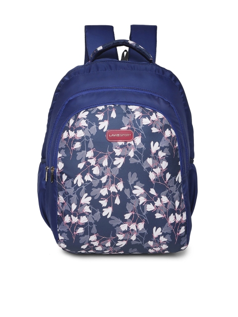 

LAVIE SPORT Unisex Navy Blue & White Floral Printed Backpack