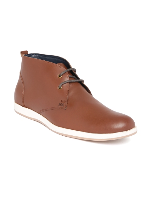

Carlton London Men Tan Brown Leather Derbys