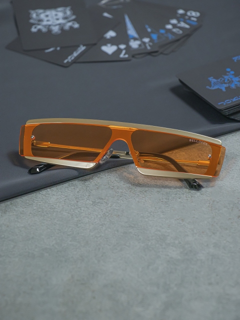 

Bellofox Unisex Orange Shield Sunglasses