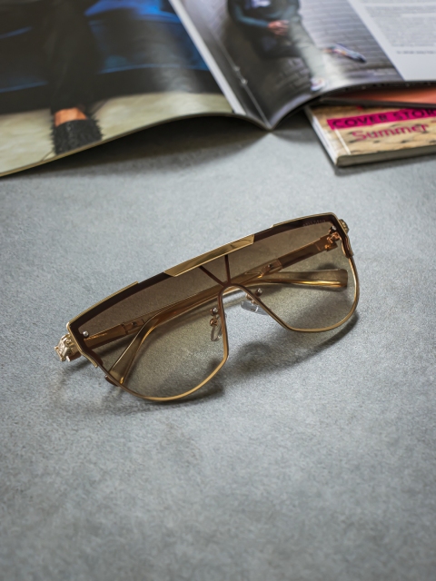 

Bellofox Unisex Brown Shield Sunglasses