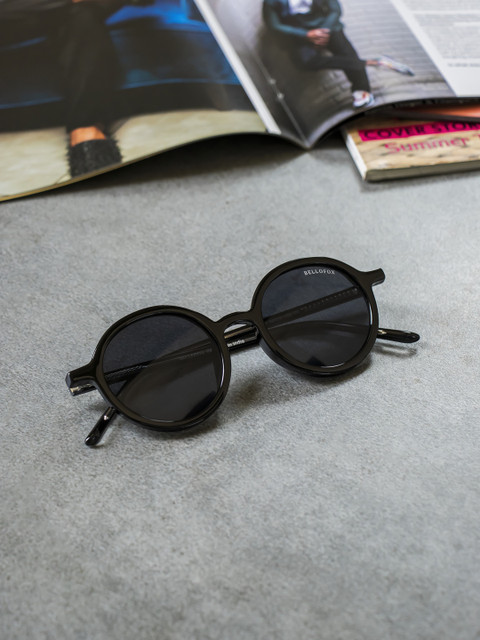 

Bellofox Unisex Black Lens & Black Round Sunglasses
