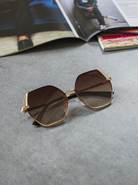 

Bellofox Women Brown Lens & Gold-Toned Other Sunglasses BS1803