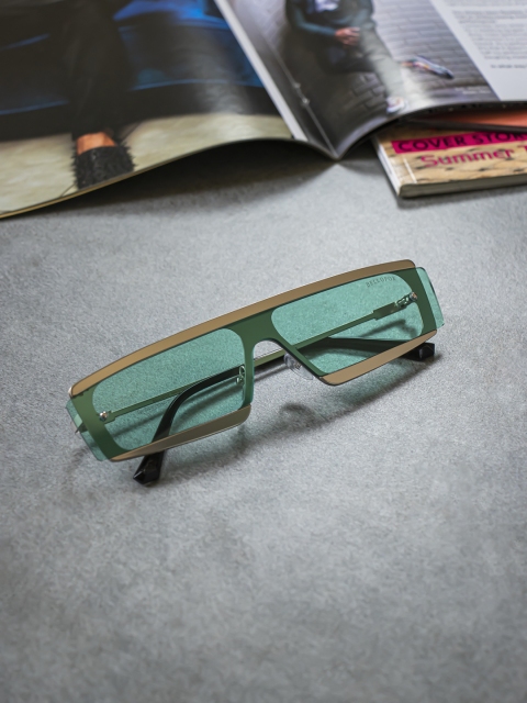 

Bellofox Unisex Green Rectangular Sunglasses BS1739-Green