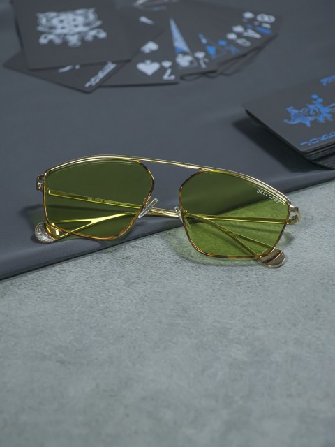 

Bellofox Unisex Green Square Sunglasses