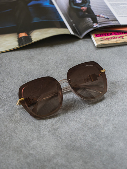 

Bellofox Unisex Brown Lens & Gold-Toned Round Sunglasses BS1785
