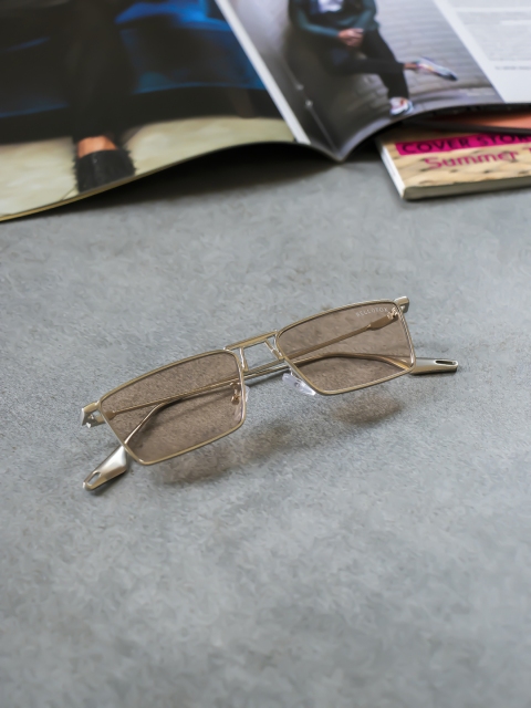 

Bellofox Unisex Beige Rectangle Sunglasses