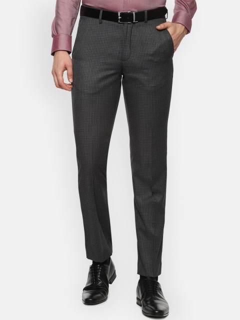 

Louis Philippe Men Grey Formal Trousers