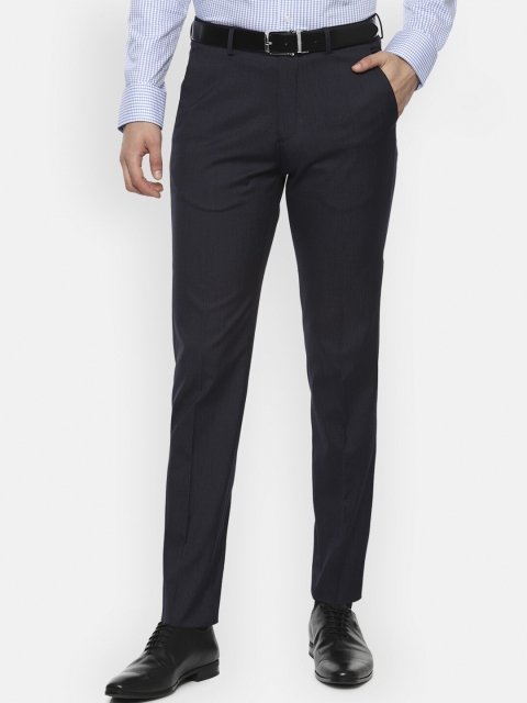 

Louis Philippe Men Navy Blue Formal Trousers