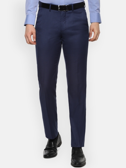 

Louis Philippe Men Navy Blue Formal Trousers