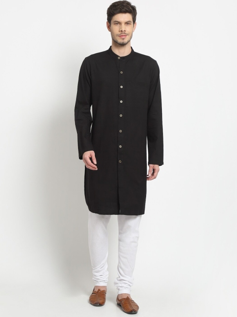 

Ekmatra Men Black Straight Kurta