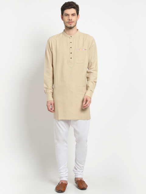 

Ekmatra Men Beige Khadi Handloom Kurta