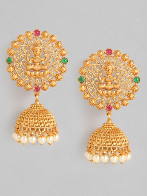 

Anouk Gold-Plated Dome Shaped Jhumkas