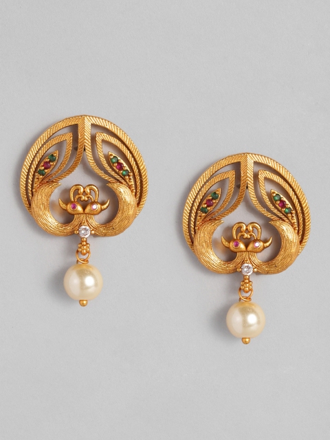 

Anouk Gold-Plated Peacock Shaped Drop Earrings