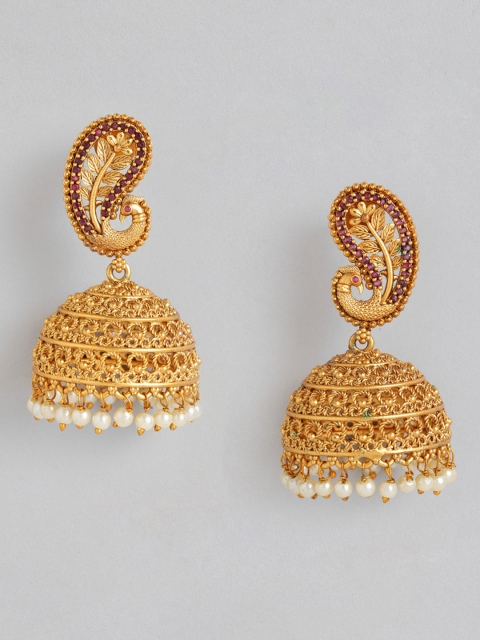 

Anouk Gold-Plated Paisley Shaped Jhumkas