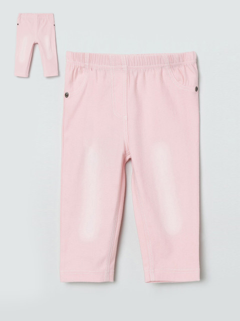 

max Girls Pack of 2 Pink Light Fade Pure Cotton Jeans