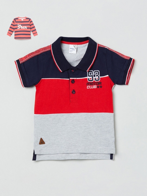 

max Boys Blue & Pink Set of 2 T-shirts